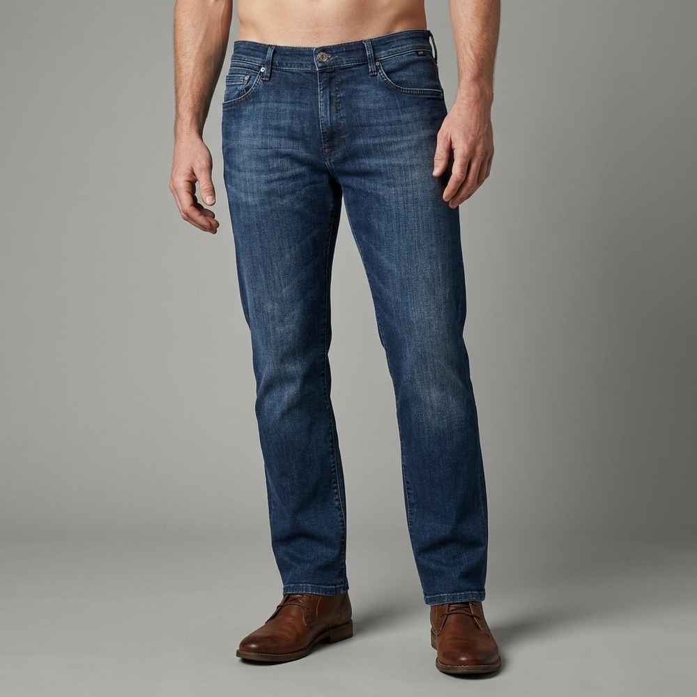Mavi Marcus Slim Straight Leg Jeans Mens 38x30 Dark Wash‎ Blue Stretch Denim